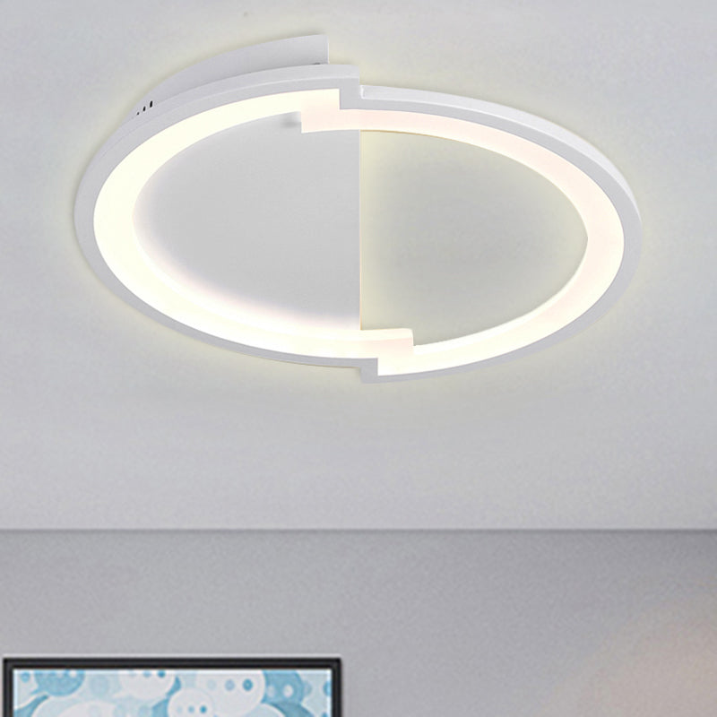 Sleek Round Acrylic Flush Mount Ceiling Light in Multiple Sizes and Colors - LED Warm/White Glow