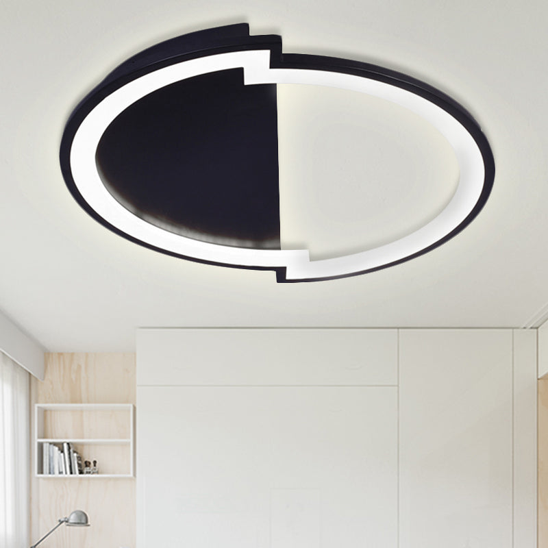 Sleek Round Acrylic Flush Mount Ceiling Light in Multiple Sizes and Colors - LED Warm/White Glow