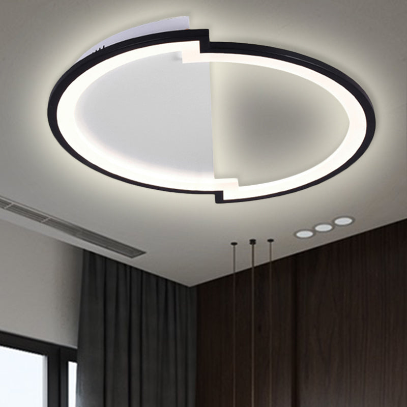 Sleek Round Acrylic Flush Mount Ceiling Light in Multiple Sizes and Colors - LED Warm/White Glow