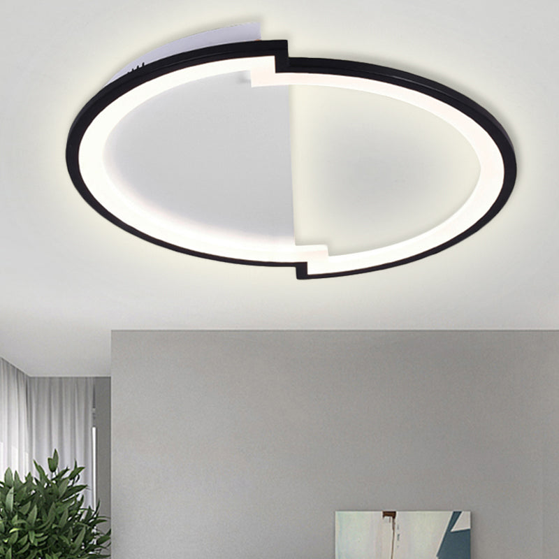 Sleek Round Acrylic Flush Mount Ceiling Light in Multiple Sizes and Colors - LED Warm/White Glow