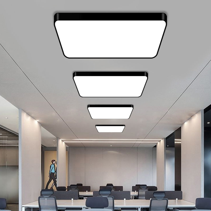 Découvrez l'éclairage futuriste : luminaire LED encastré en acrylique avec un design géométrique moderne pour le bureau et au-delà