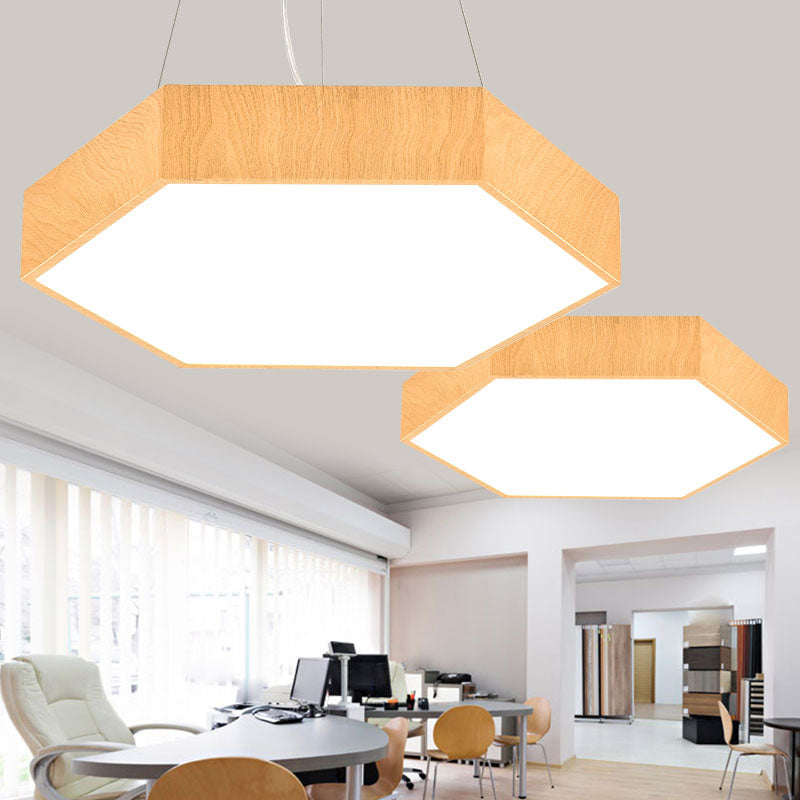 Hexagon LED Pendant Lamp - Simplicity Meets Elegance in Bedroom Chandelier