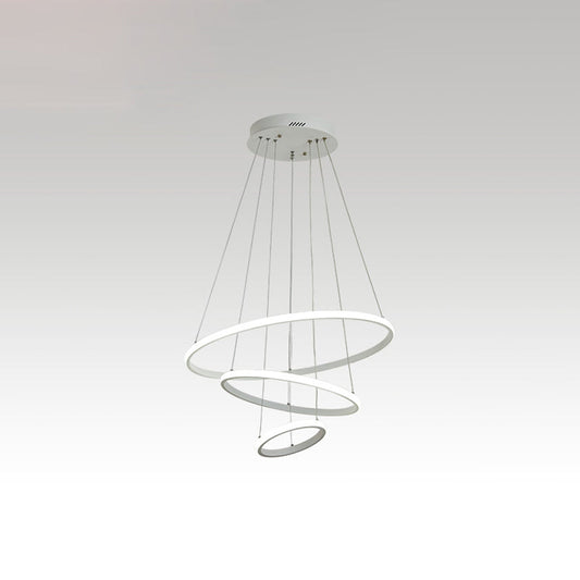 Halo Hanging Acrylic LED Chandelier Pendant Light - Minimalist & Elegant for Restaurants