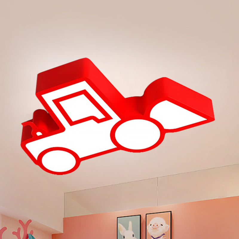 Cartoon Car Ceiling Light - Acrylic Flush Mount for Bedroom