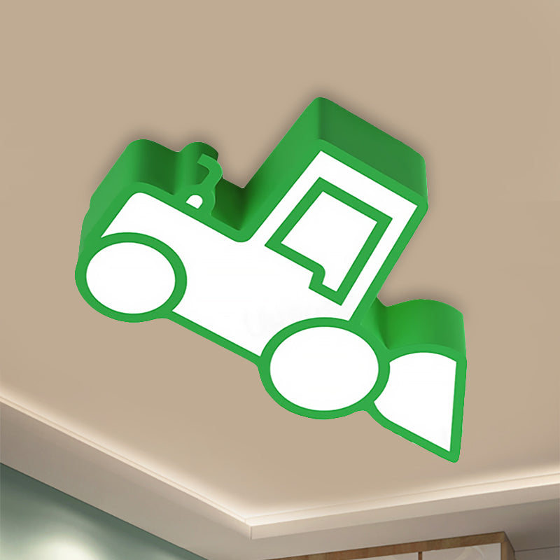 Cartoon Car Ceiling Light - Acrylic Flush Mount for Bedroom