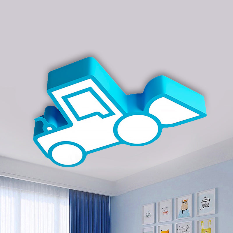 Cartoon Car Ceiling Light - Acrylic Flush Mount for Bedroom
