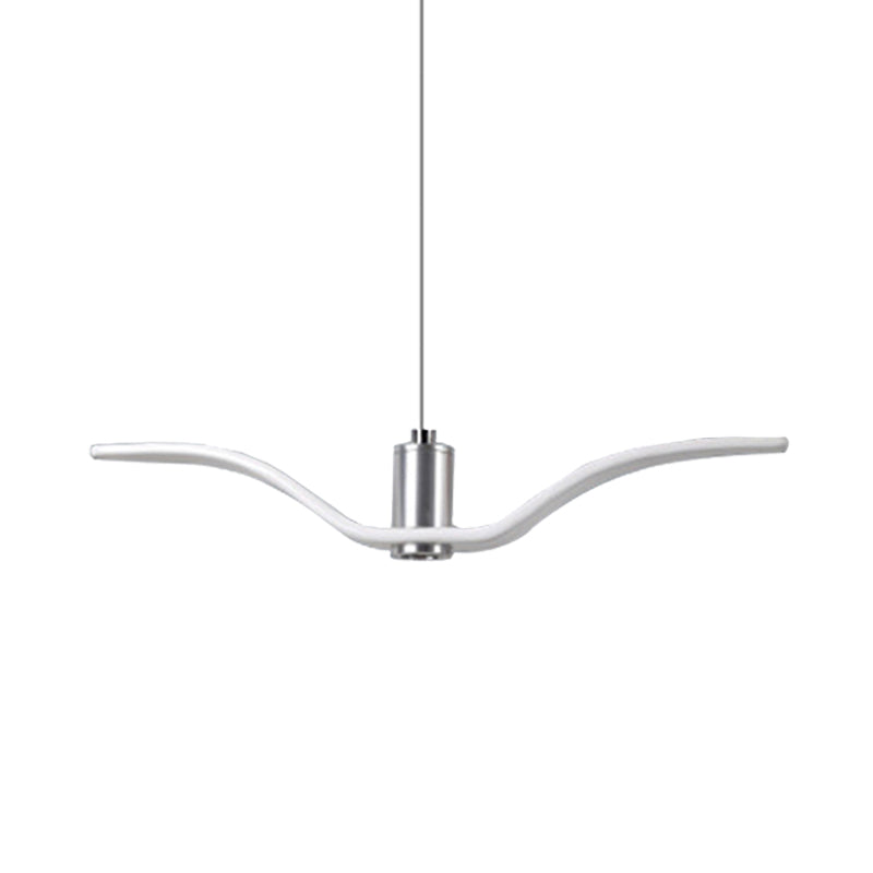 Alkalurops - Nautical Seagull Hanging Light: LED Pendant Lamp, White