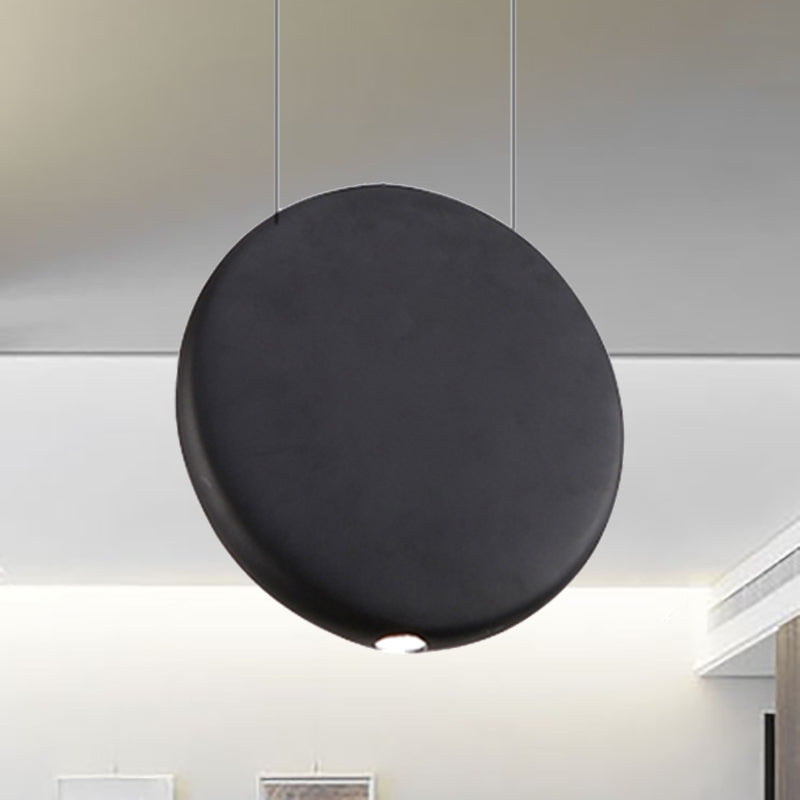 Nordic LED Resin Hanging Lamp, Black/Grey/Green, Round Suspension Pendant, Warm/White Light, 6"/8.5/12"W