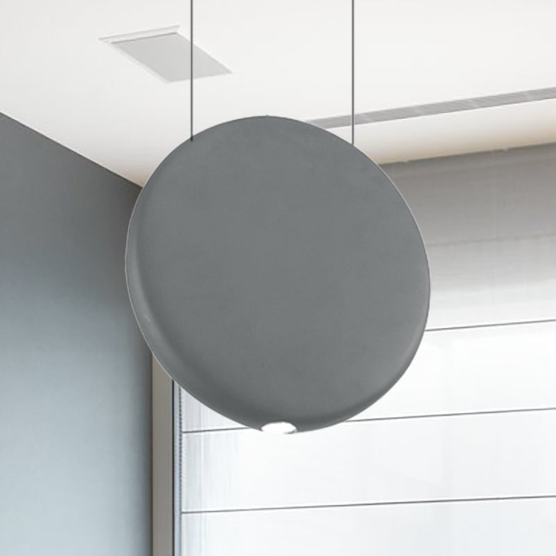 Nordic LED Resin Hanging Lamp, Black/Grey/Green, Round Suspension Pendant, Warm/White Light, 6"/8.5/12"W