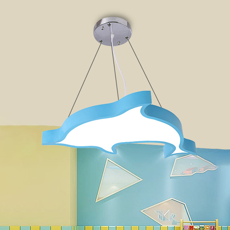 Cute Dolphin Pendant Light: Led Acrylic Ceiling For Hallway In Candy Colors