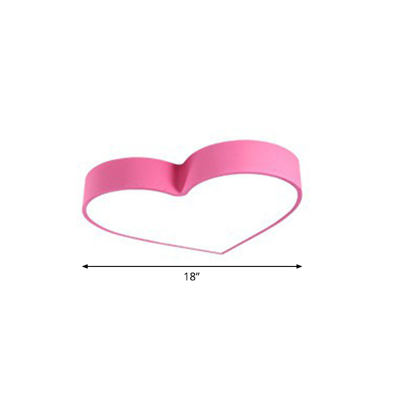 Cartoon Loving Heart LED Flush Ceiling Light – Romantic Acrylic Design for Bedrooms