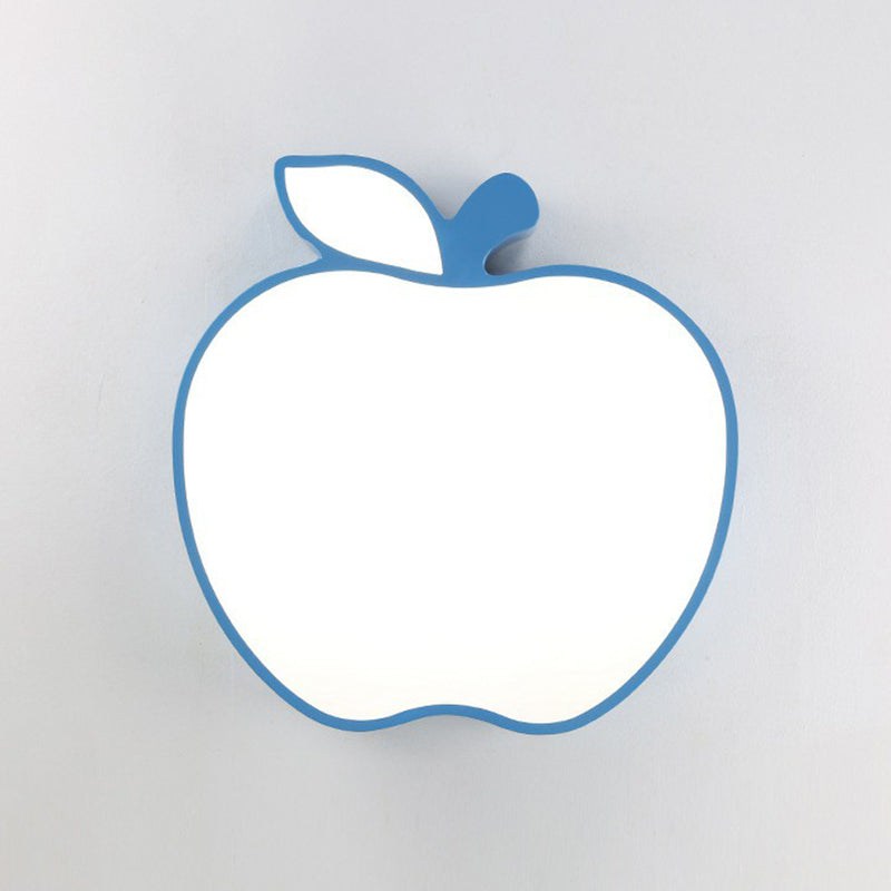 Blue Apple Kindergarten LED Cartoon Ceiling Flush Light