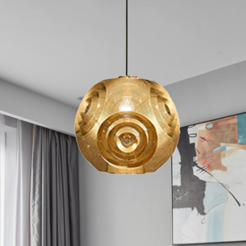 Nordic Metal Globe Pendant Ceiling Light 1 Chrome/Gold/Rose Gold Finish 11/12.5/15W / 11
