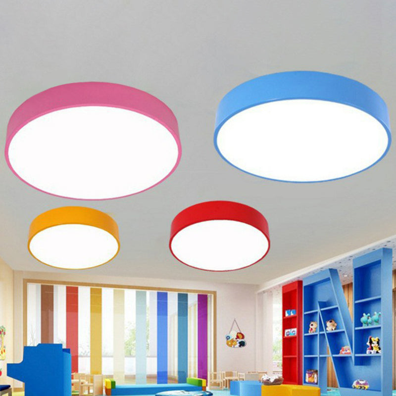 Macaron Acrylic LED Flush Mount Ceiling Light - Kindergarten-Friendly