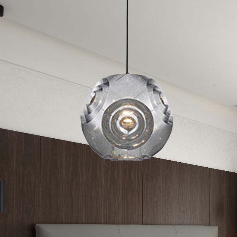 Nordic Metal Globe Pendant Lighting, 1-Light Chrome/Gold/Rose Gold Ceiling Light - 11"/12.5"/15"W