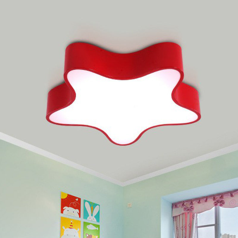 Cartoon Metal Pentacle LED Flush Mount Ceiling Light for Bedrooms