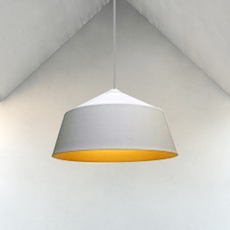 Nordic Style Dome Pendant Ceiling Light - Metal, 1 Light, Black/White