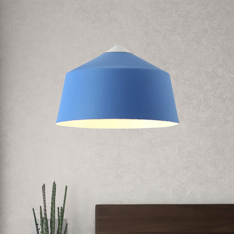 Nordic Metal Dome Pendant Light - 1-Light, Black/Grey/Pink Hanging Ceiling Lamp