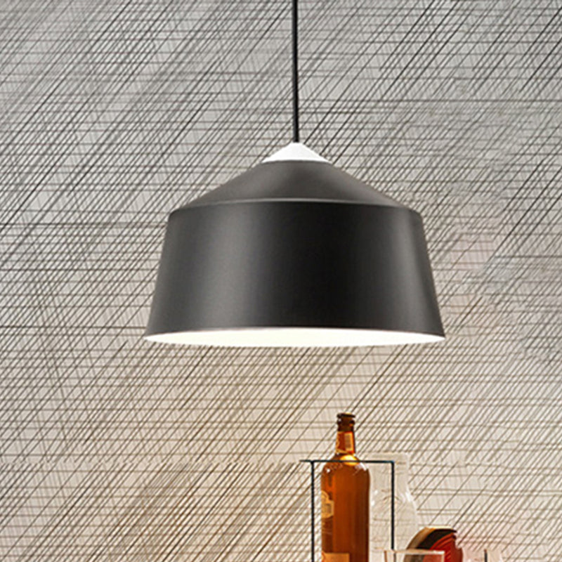 Nordic Metal Dome Pendant Light - 1 Black/Grey/Pink Hanging Ceiling Fixture