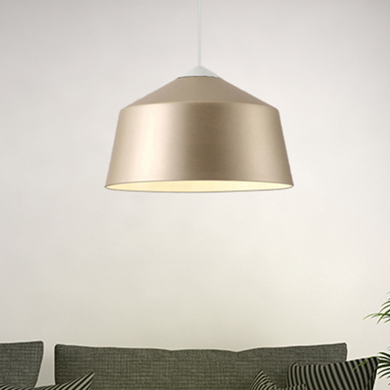 Nordic Metal Dome Pendant Light - 1 Black/Grey/Pink Hanging Ceiling Fixture
