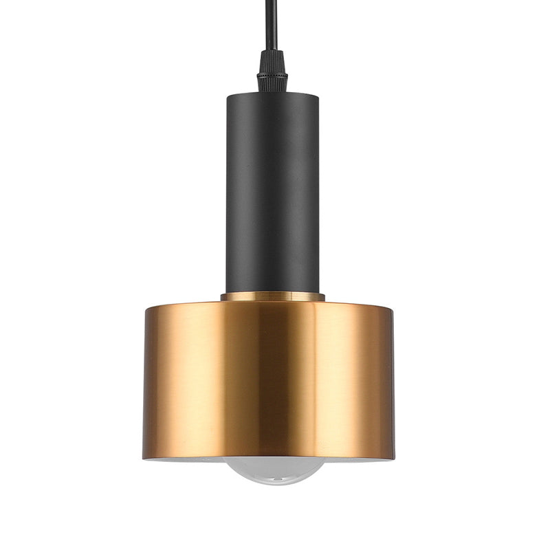 Modern Metal Grenade Pendulum Light - Sleek Black-Brass Hanging Pendant with 1 Bulb