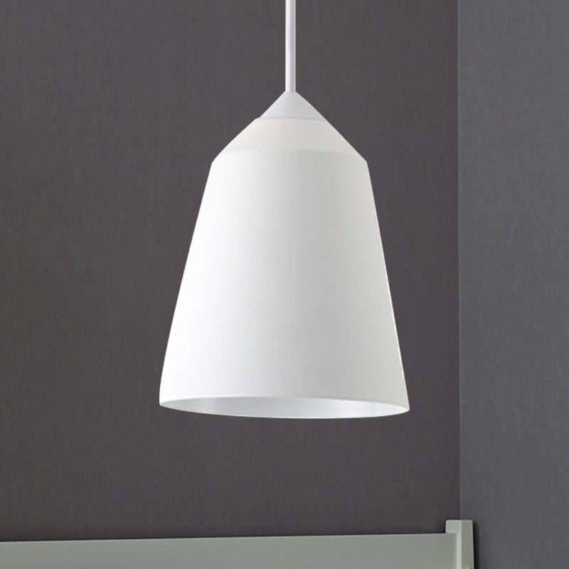 Minimalist Metal Bell Pendant Lighting - 1 Light White/Blue/Gold Ceiling Light