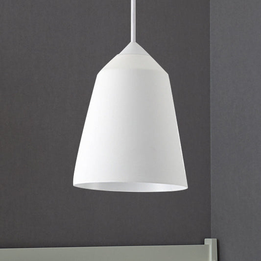 Minimalist Metal Bell Pendant Lighting - 1 Light White/Blue/Gold Ceiling Light