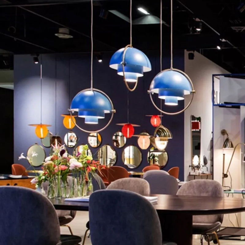 Hemispherical Pendant Lamp - Creative Metal Designer Ceiling Light for Dining Room