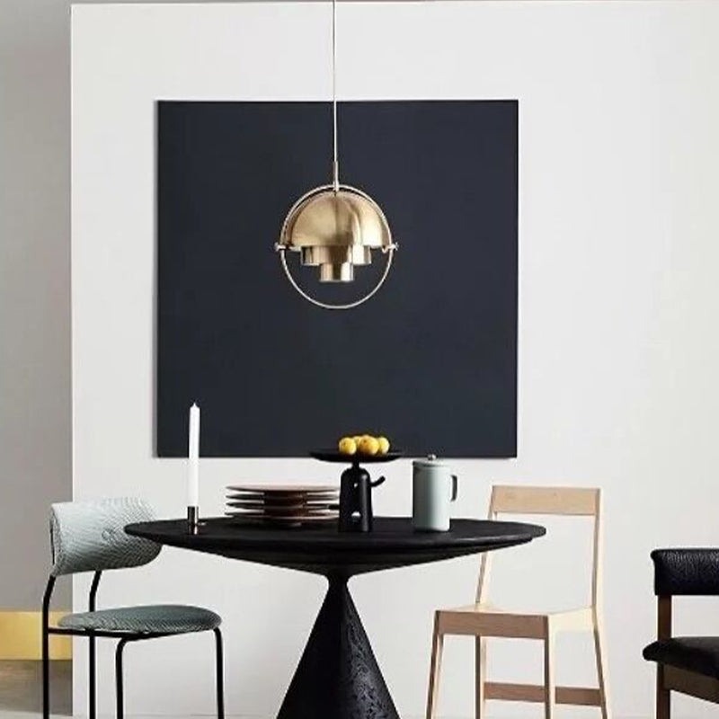 Hemispherical Pendant Lamp: Creative Metal Ceiling Light For Dining Room