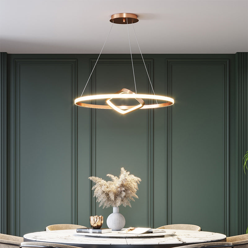 Modern Led Chandelier Nordic Aluminum Pendant Light For Dining Room