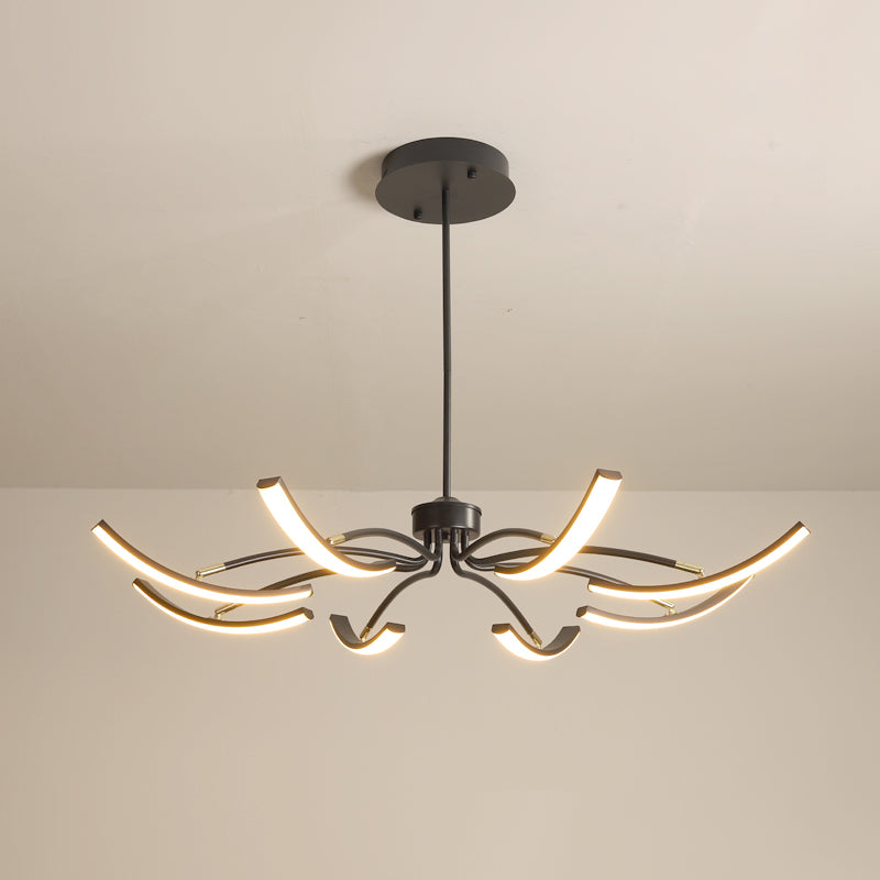 Plafonnier LED minimaliste à motif floral blanc pour salon