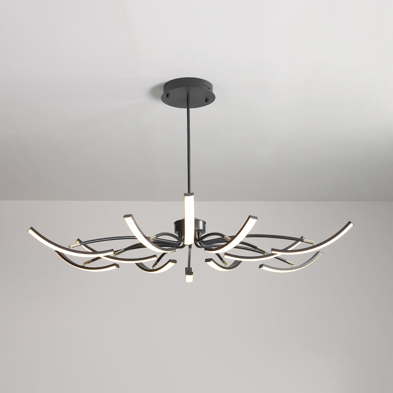 Plafonnier LED minimaliste à motif floral blanc pour salon