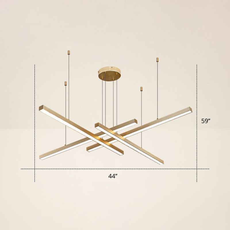 Adjustable Metal Line Art LED Pendant Lamp for Minimalist Bedroom Ceiling