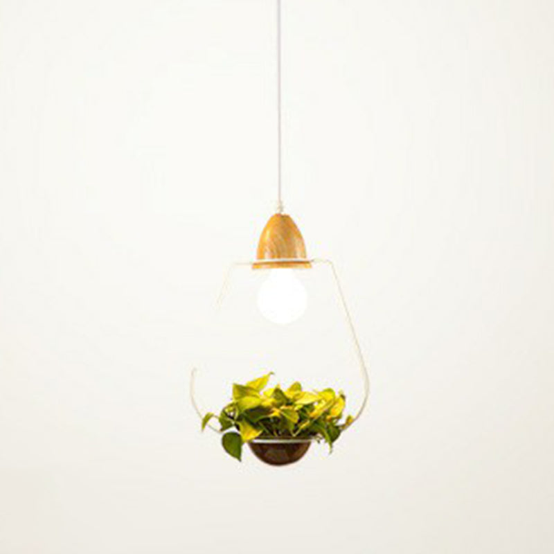 Suspension en métal de style industriel pour salle à manger - Design de pot de fleurs à 1 tête