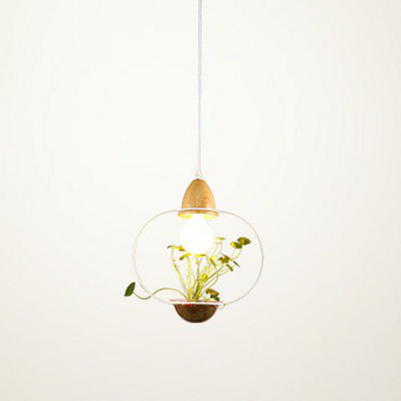 Suspension en métal de style industriel pour salle à manger - Design de pot de fleurs à 1 tête