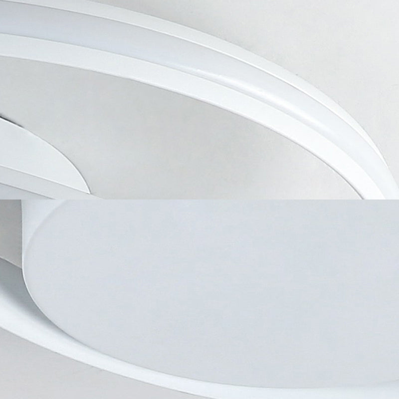 Plafonnier LED semi-encastré en aluminium élégant pour chambre à coucher