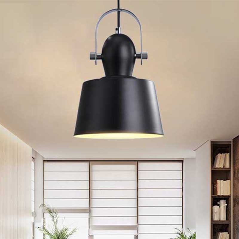 Minimalist Metal Trifle Bowl Pendant Lamp with 1 Light - Black/White/Yellow