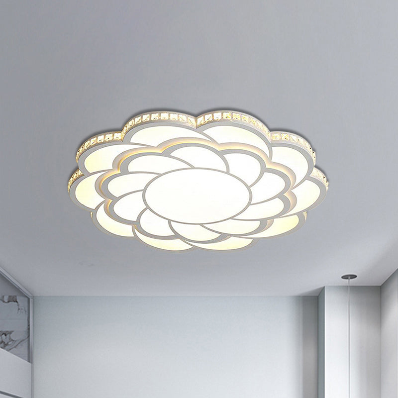 Blossom Large Flush Mount LED Crystal Accent Lamp - 31.5"/39" Wide, Warm/White Light