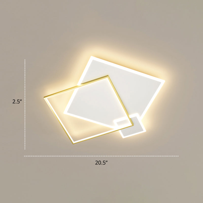 Contemporary LED Flush Mount Metal Ceiling Light for Bedrooms