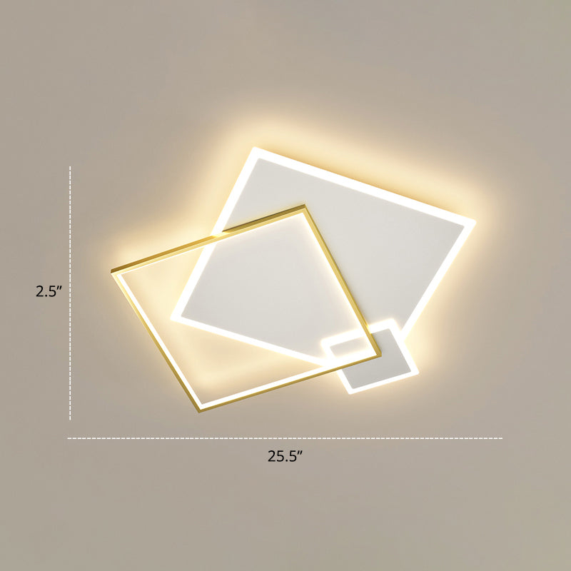 Contemporary LED Flush Mount Metal Ceiling Light for Bedrooms