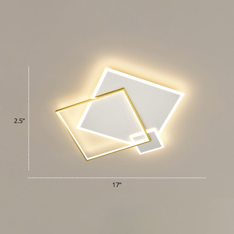 Contemporary LED Flush Mount Metal Ceiling Light for Bedrooms