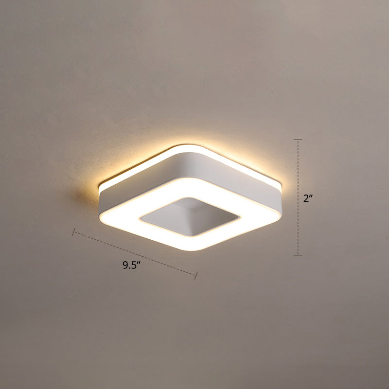 Nordic Style LED Flush Mount Ceiling Light with Acrylic Diffuser for Small Corridors