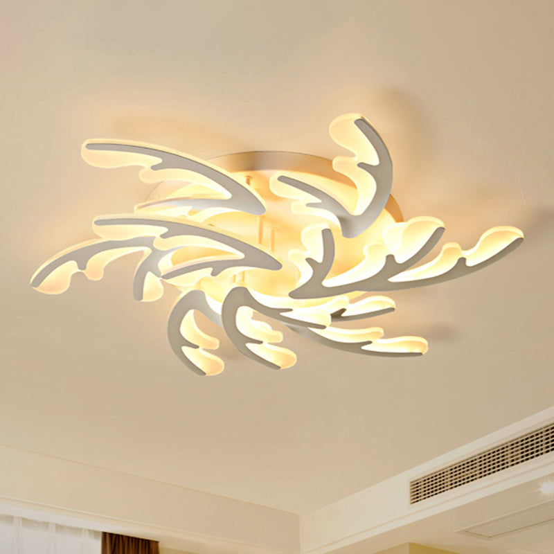Modern Nordic LED Flush Mount Ceiling Light - White Acrylic Design