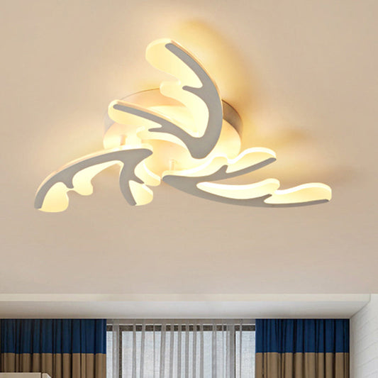 Modern Nordic LED Flush Mount Ceiling Light - White Acrylic Design