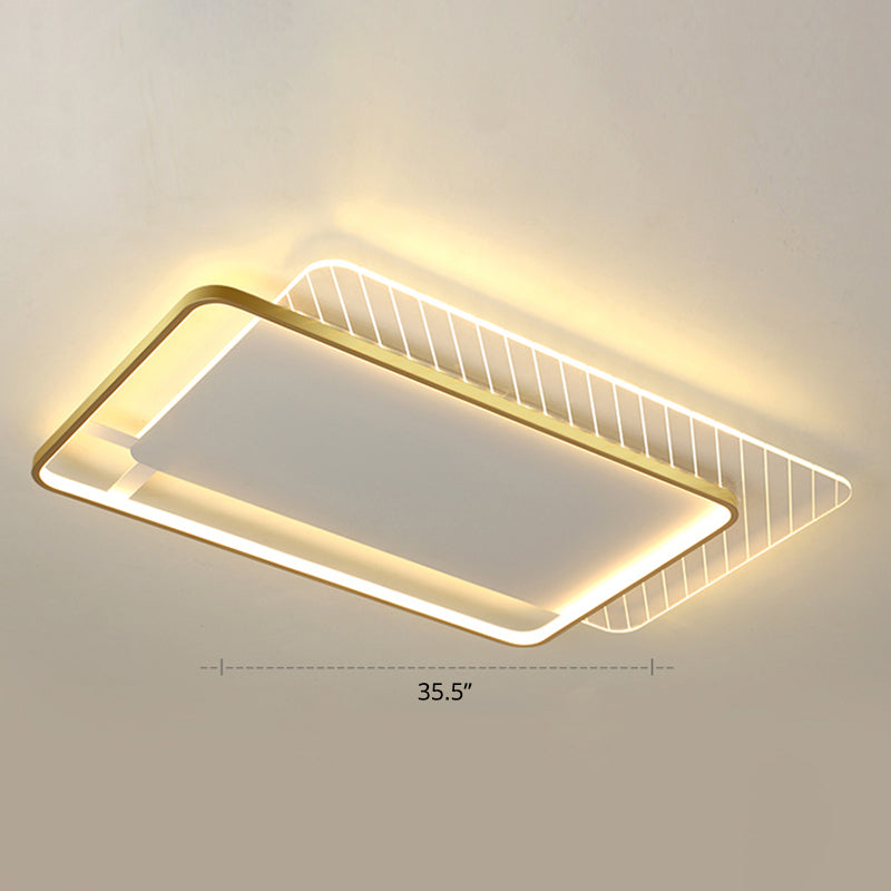 Sleek Acrylic LED Ceiling Light - Contemporary Flush Mount Lamp for Bedrooms
