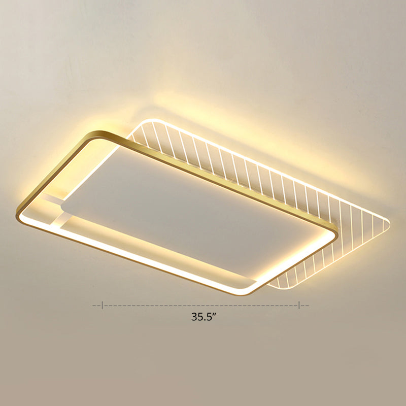 Sleek Acrylic LED Ceiling Light - Contemporary Flush Mount Lamp for Bedrooms