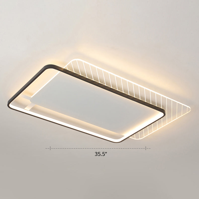Sleek Acrylic LED Ceiling Light - Contemporary Flush Mount Lamp for Bedrooms