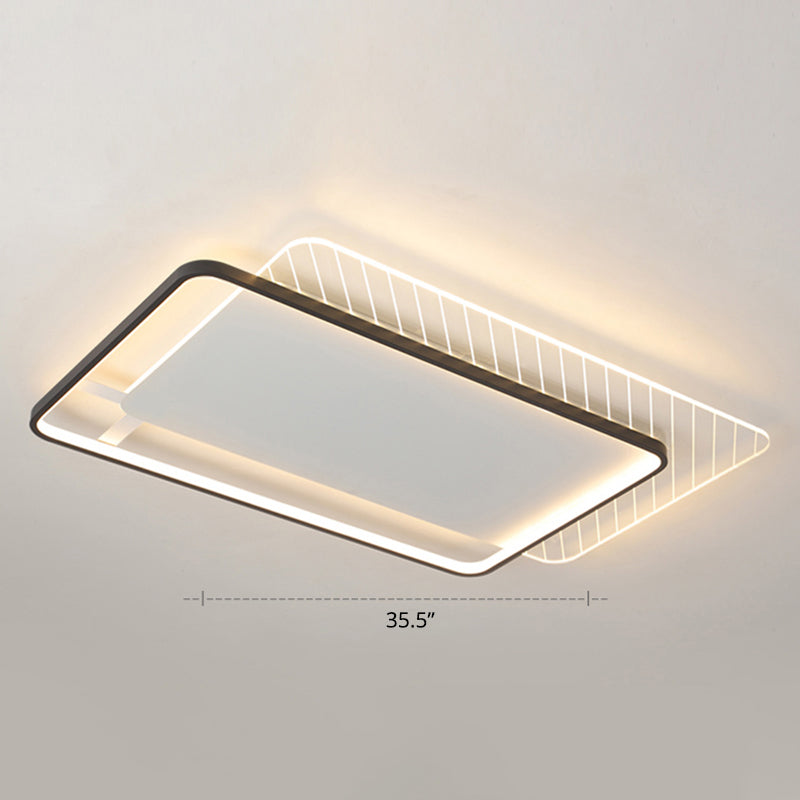 Sleek Acrylic LED Ceiling Light - Contemporary Flush Mount Lamp for Bedrooms