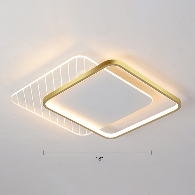 Sleek Acrylic LED Ceiling Light - Contemporary Flush Mount Lamp for Bedrooms