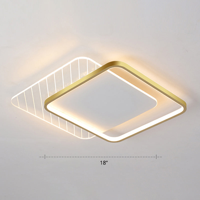 Sleek Acrylic LED Ceiling Light - Contemporary Flush Mount Lamp for Bedrooms